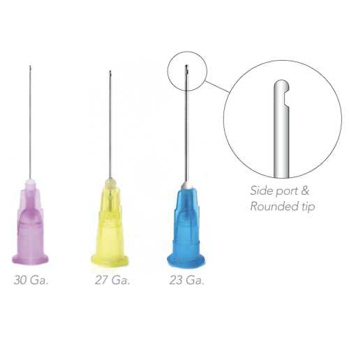 1" Length Bendable Single Side Vent Endo Irrigation Needle Tips Qty 100 - PacDent - GoldenDent